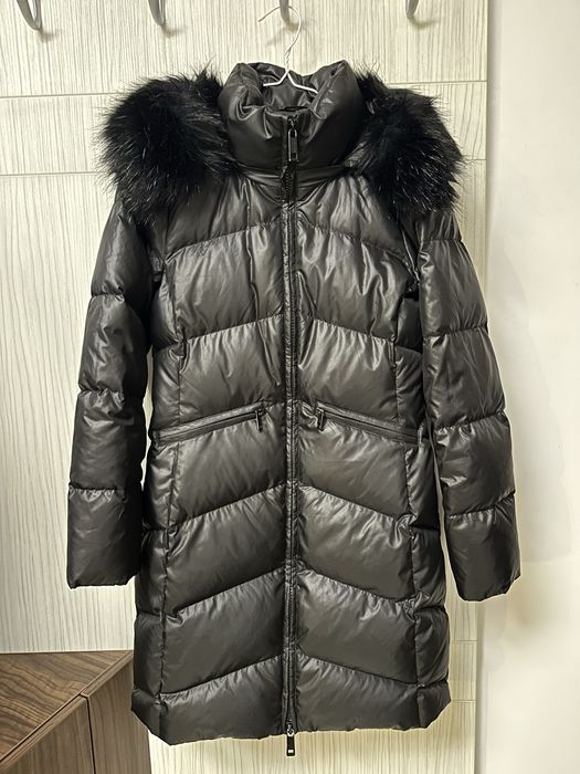 100% Оригинално дамско черно дълго зимно яке с качулка Calvin Klein