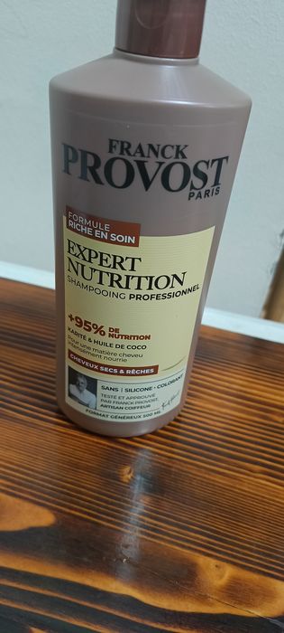 Sampon  profesiona Franck Provost Expert Nutrition Shampooing Professionnel, un șampon profesional conceput special pentru părul uscat și aspru (cheve