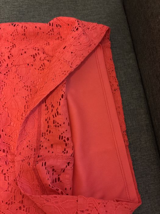 Rochie rosie dantela mar 38S