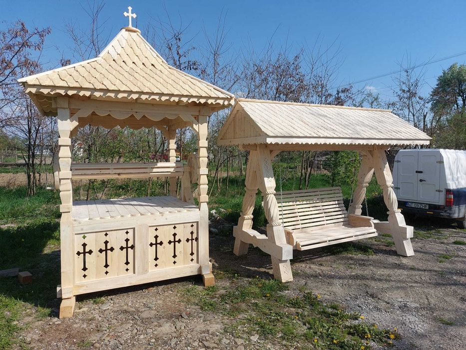 Balansoar rustic din lemn