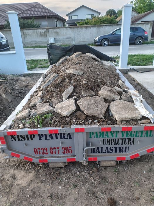 Bene moloz/ nisip/piatra/balastru/pamant vegetal -umplutura .