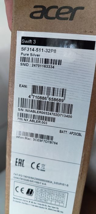 Ультрабук Acer Swift 3