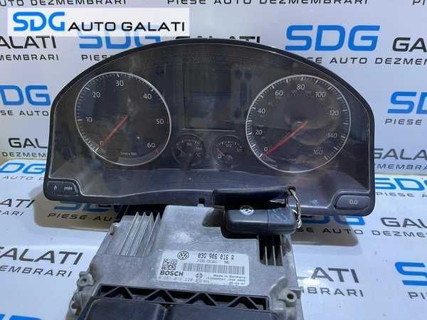 Kit Pornire ECU Calculator Motor Cip Cheie Ceas Bord Imobilizator VW Golf 5 Plus 1.9 TDI BKC 2004 - 2008 Cod 03G906016R 0281012220 [L3025]