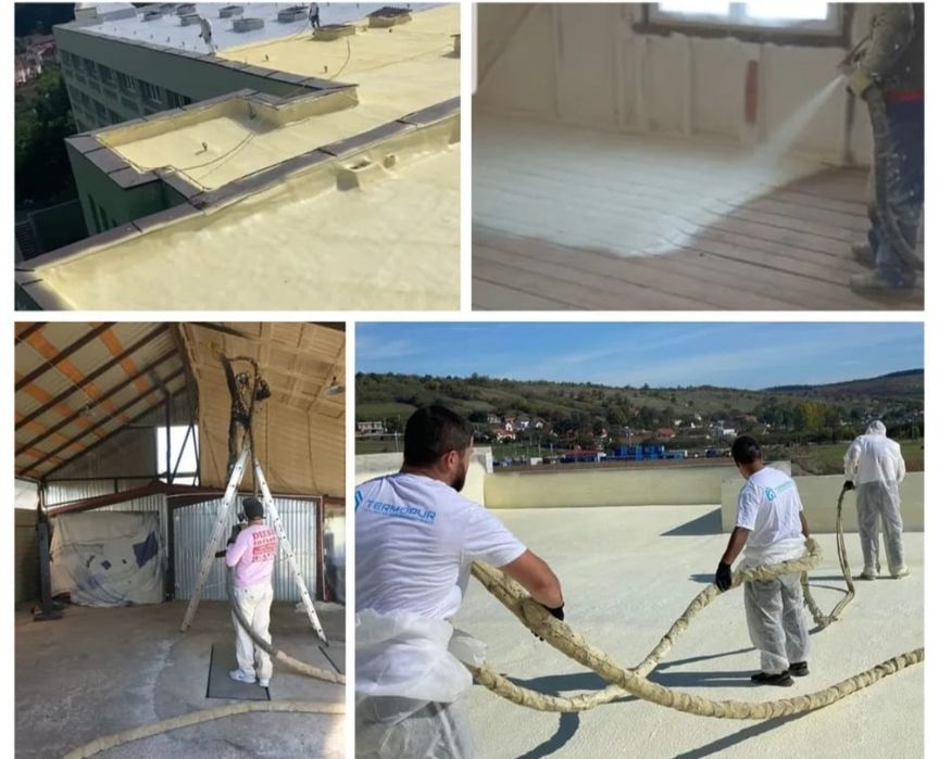 Izolatii spuma poliuretanica /terase/hale membrane bituminoase /carton