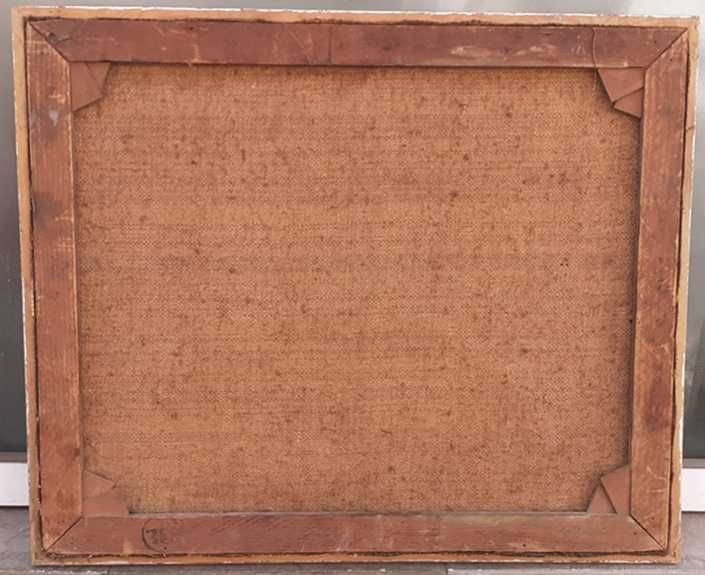 Tablou vechi - peisaj montan - semnat