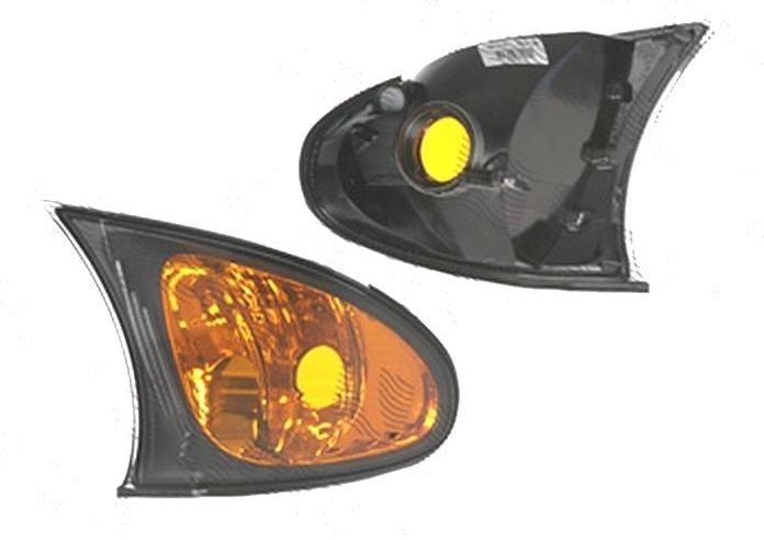Lampa semnalizare fata Bmw Seria 3 (E46), Sedan/Combi, 10.2005, fata, Dreapta, rama reflector negru, semnalizare portocalie; fara suport becuri, Depo