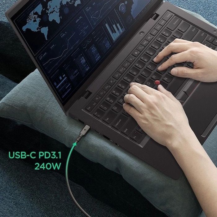 Spigen ArcWire PB2203, USB-C кабел 240W, 40Gbps, 1.2m, черен