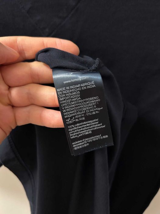 Оригинална тениска Tommy Hilfiger | Cotton | тъмносиня | размер M