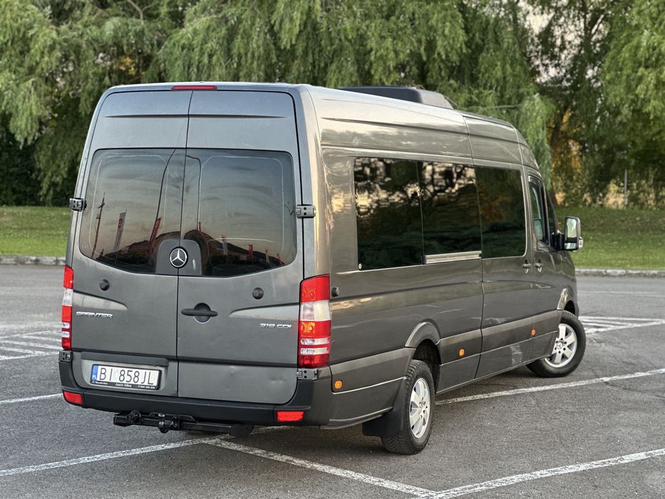 Mercedes-Benz Sprinter 319 Bluetec, Motor 3.0 190CP / 9 Lcuri M1 Extra long Dublu Clima, Full Led, Jante, Rezervor 260, 319,318,519,316,313,516,518