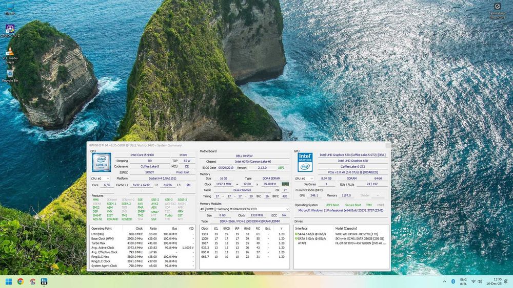 PC GAMING/WORK i5-9400/16GB DDR4/SSD240GB+HDD1TB/WiFi+BT/W11 la 800lei