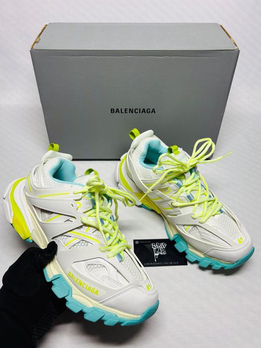 Balenciaga track alb verde