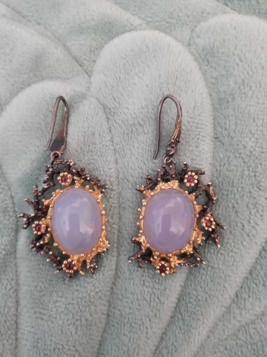 Бирюза ожерелье, серьги серебро 925.