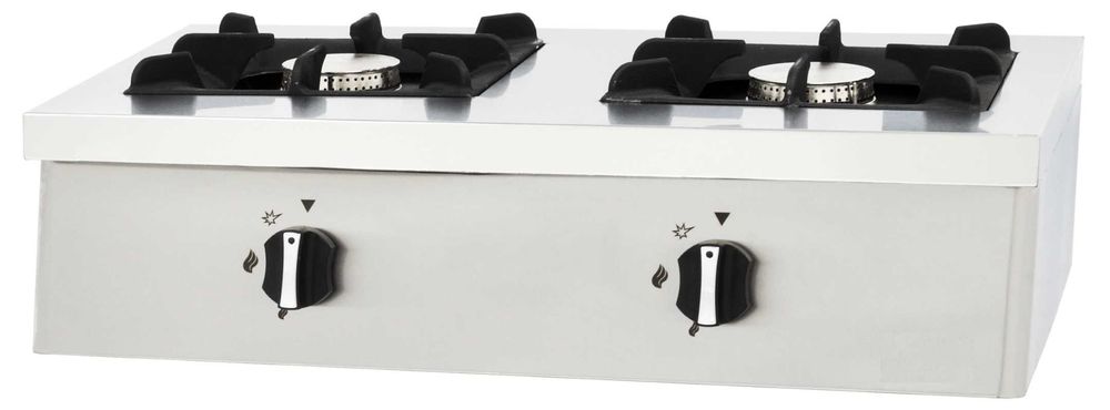 Газов котлон с 2 газови горелки (14 kW) 80х50 см + газова защита CE