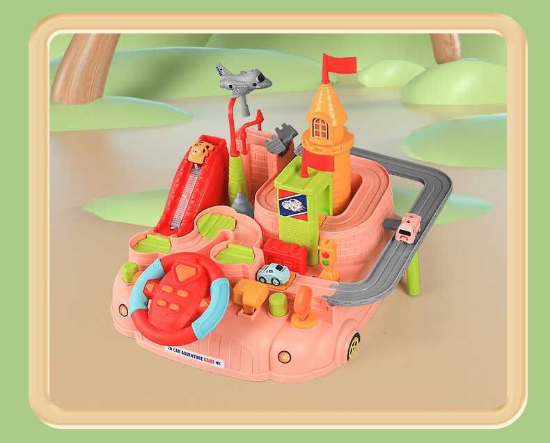 Circuit Interactiv, Jucarie Cu Volan, Interactiva, Roz
