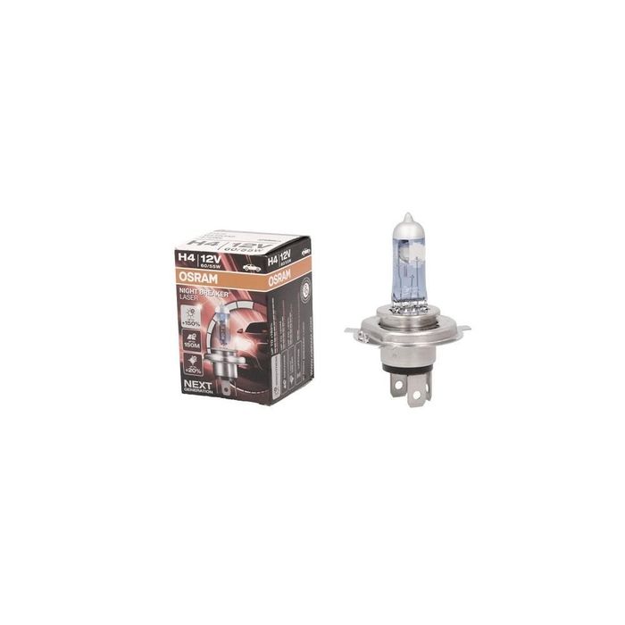 Bec auto halogen OSRAM H4 12V; 60/55W; Night breaker laser; 1650lm; cu pana 150% mai multa lumina; culoare temperatura 4050K; P43t; 64193NL, 1 buc