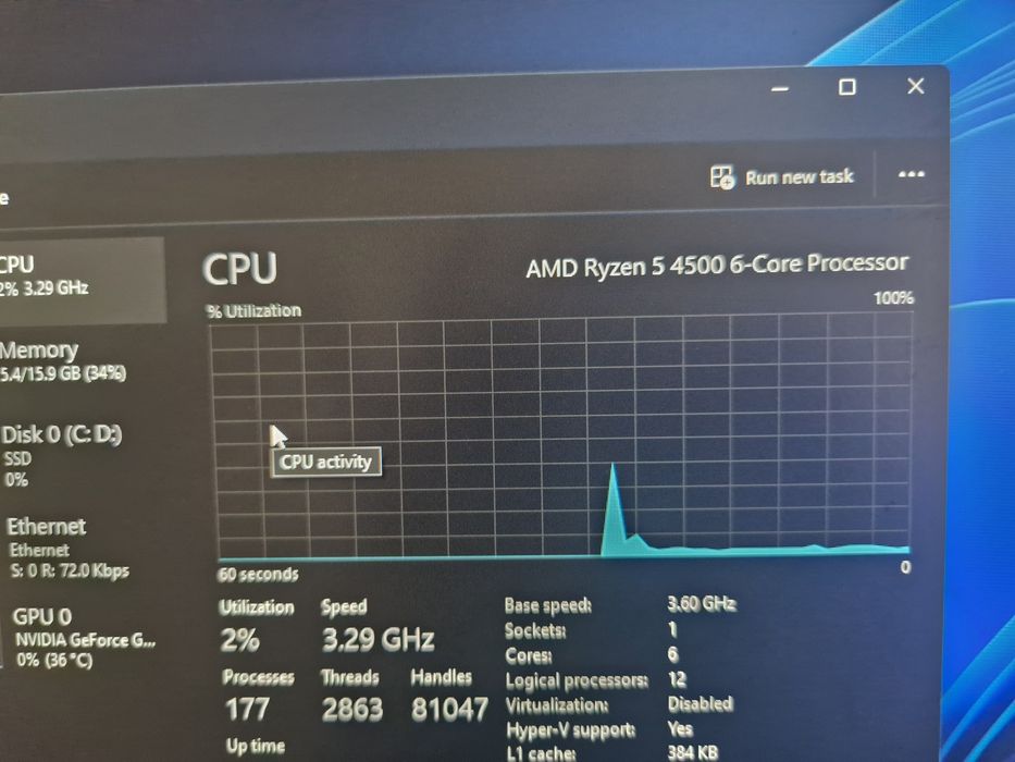 PC Ryzen 5 4500 gtx 1660 super NOU