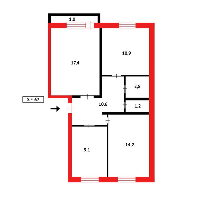 ПРОДАМ СУПЕР 3-х комнатную квартиру 68 квартал.