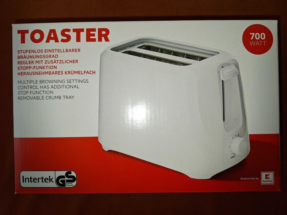 Toaster, prăjitor de pâine, putere = 700w  ( NOU )