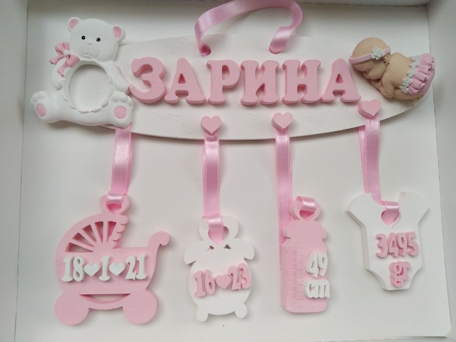 Бебешки визитки с данни