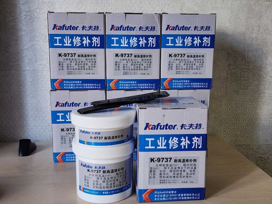 Высокотермостойкий Клей (холодная сварка) Kafuter K-9737, 250 гр.