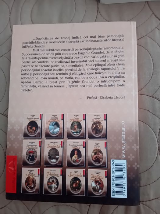 Carte Eugenie Grandet de Honroe de Balzac