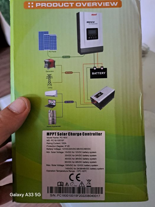 Mppt 100a must контролер зарядно соларни системи