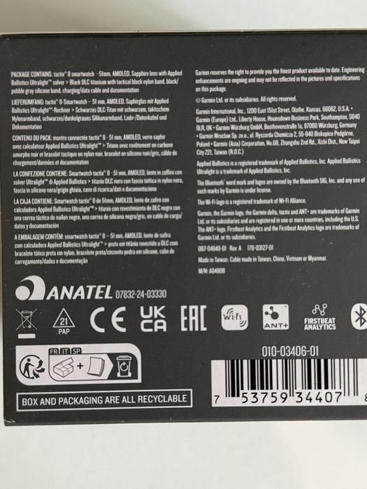 Ceas garmin tactix 8 cu functia balistic activata