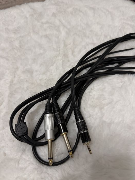 Cablu audio 3m Bespeco 2x jack 6,3 - jack 3 cm
