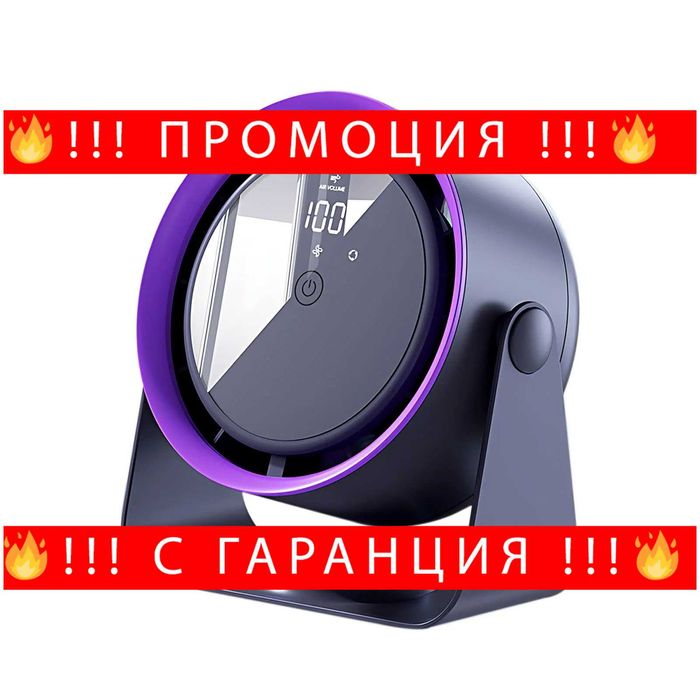НЕМСКИ USB Вентилатор С 100 Нива На Скорост И LED дисплей + ЛЕД ФЕНЕР