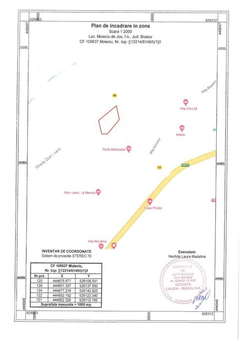Teren intravilan 1.000 mp | Moieciu de Jos