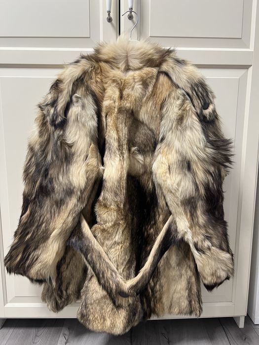 Haina blana naturala de vulpe