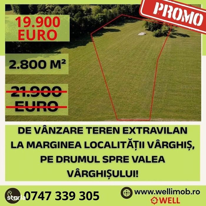 De vânzare teren extravilan la marginea localității Vârghiș!