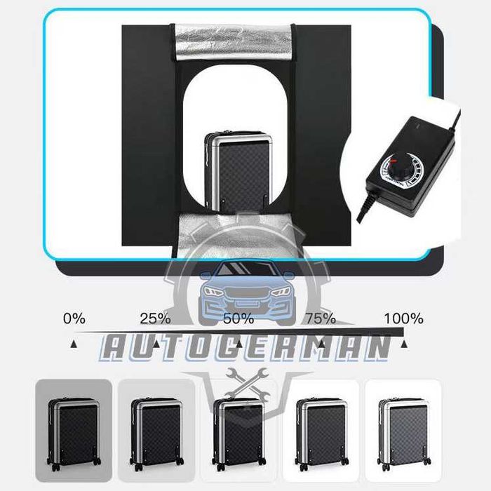 Професионална фото кутия 100см фотобокс комплект с осветление 3 фона