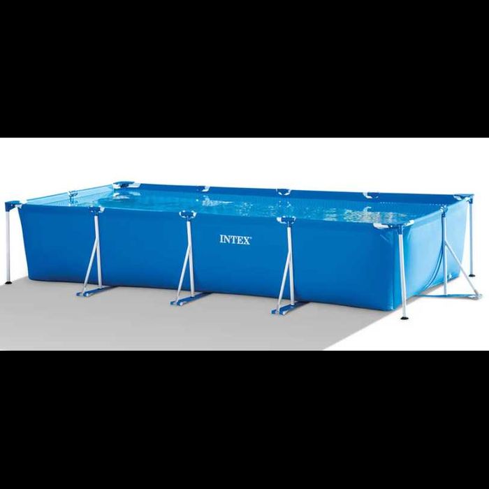 Piscina rectangulara cu cadru meltalic Metal Frame Intex 28273NP, 450x220xH84 cm (nu contine pompa cu filtru) - RESIGILATA