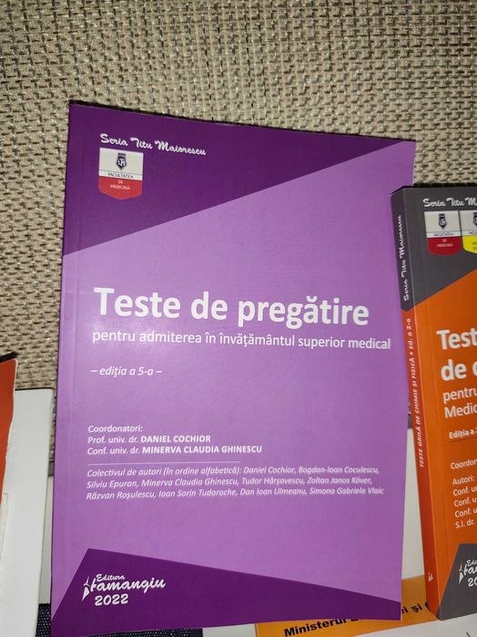 Culegeri de teste pentru admiterea la Medicină