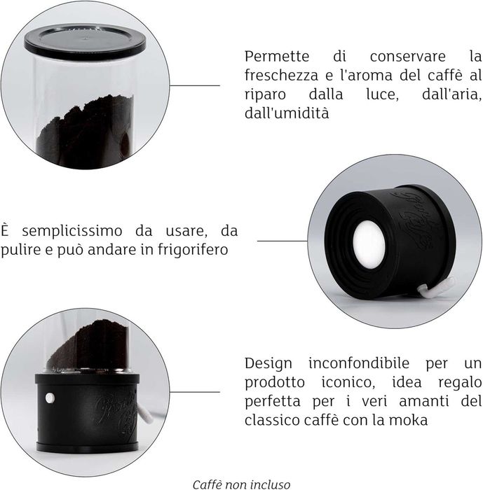 Lavatelli ProntoCaffè Black, Контейнер и Дозатор за смляно кафе до 12ч