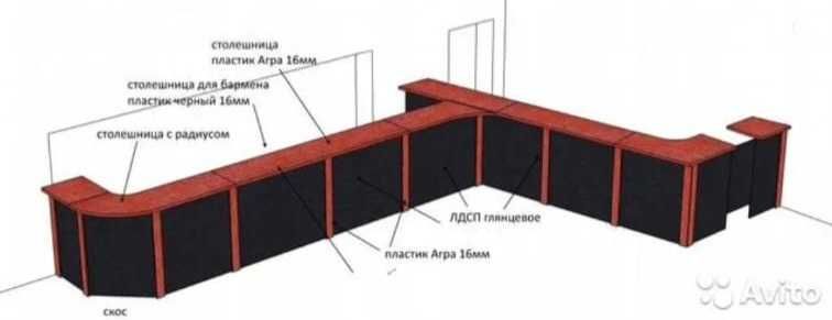 ЛДСП в двух цветах