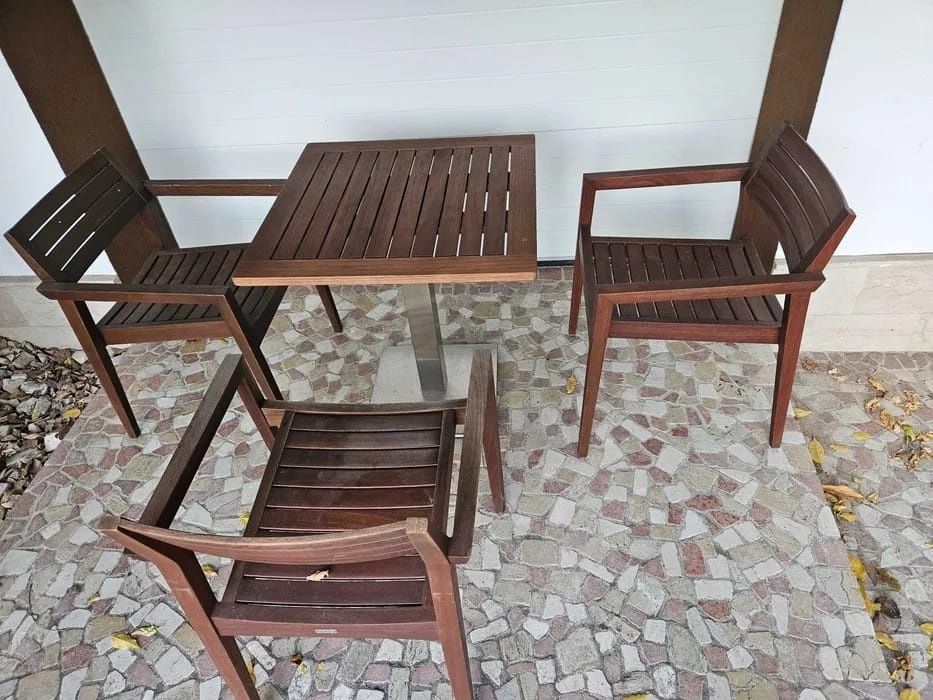 Set masa cu 3 scaune ptr terasă