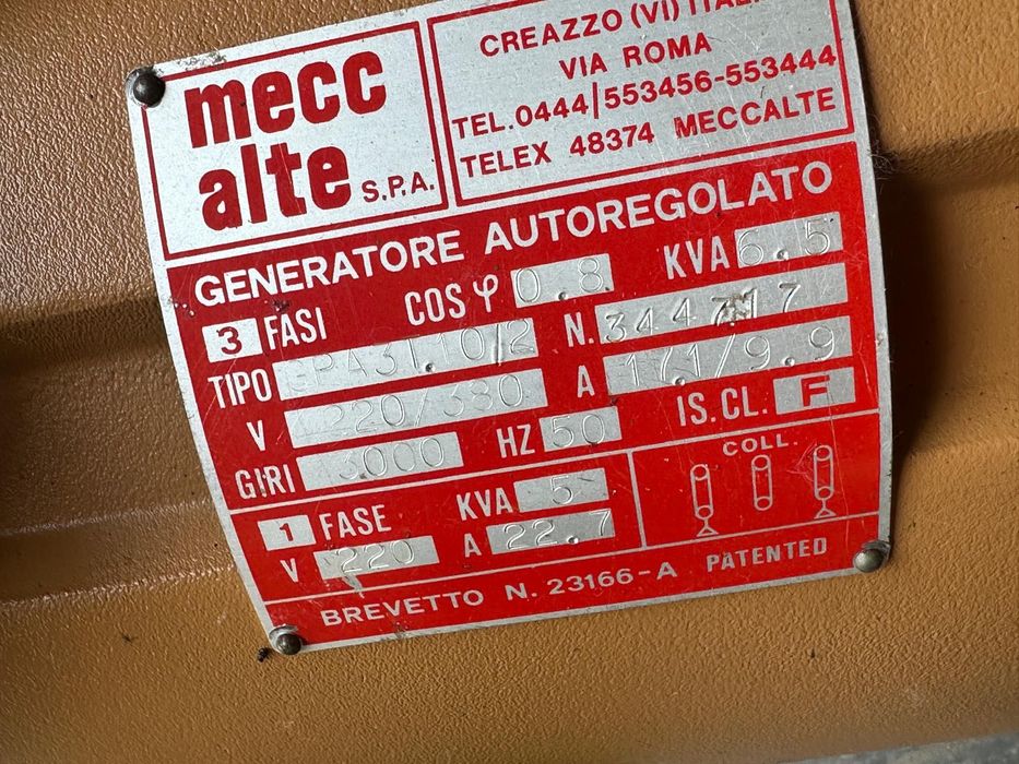 Generator curent 6.5 kw pe cardan