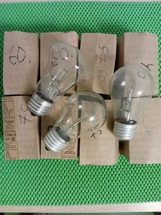 Лампы накаливания 40, 60, 75 Вт