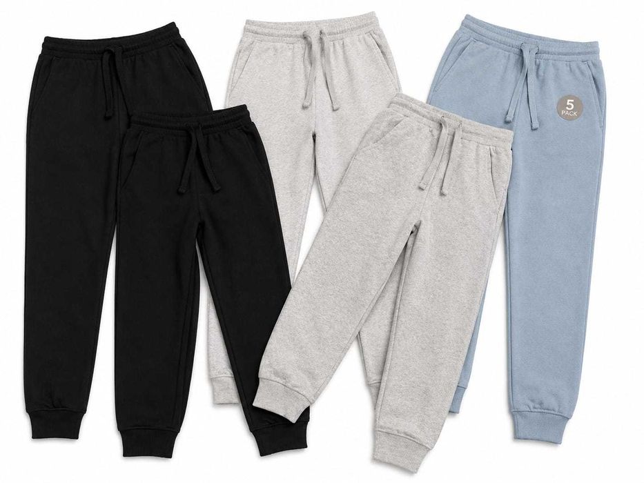 Set 5 pantaloni trening copii,jogger , negru,gri,bleu