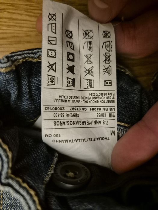 Blugi Benetton Jeans copii - Mărime 130 (M)