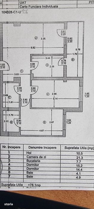 Inchiriez apartament 3 camere, Pitesti, zona Nord, Bloc Nordmark