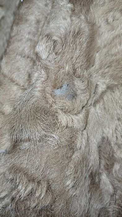 Кафяво палто  естествен косъм L