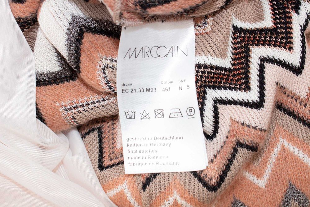 Marc Cain оригинална дамска рокля геометричен принт 5 L