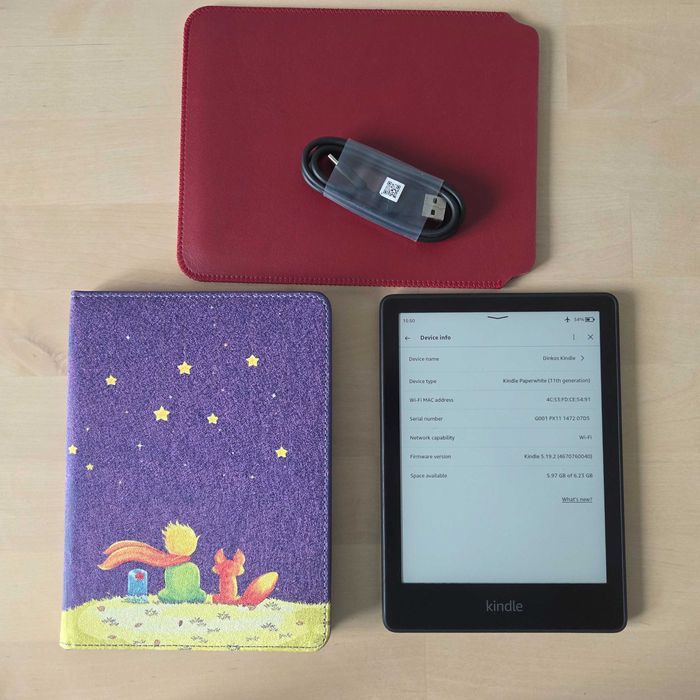 Kindle Paperwhite 11 gen 8GB + аксесоари