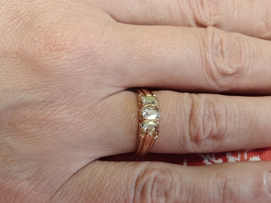 Inel vechi aur 18k diamante certificat