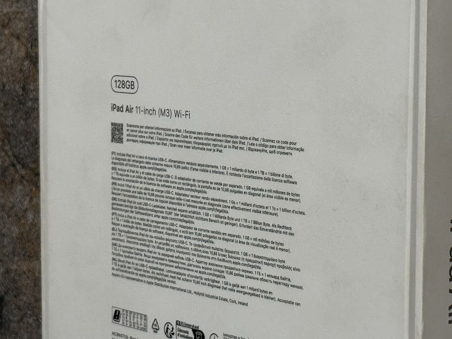 Ipad Air 11 M3 Wi-fi 128GB Space Gray/ Nou, Sigilat