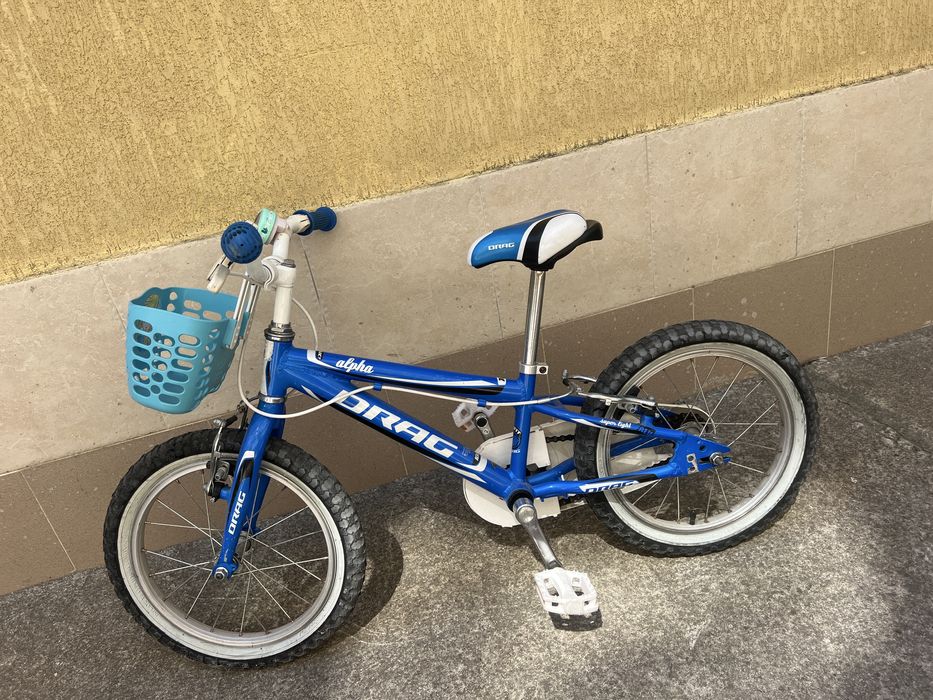 Детски велосипед Drag 14 Rush Син/Бял + каска