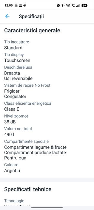 Vând Combina frigorifica Beko, cumpărată în luna noiembrie 2025,cu certificat de garanție valabil.Cu verificare și ridicare personală de la domiciliu.